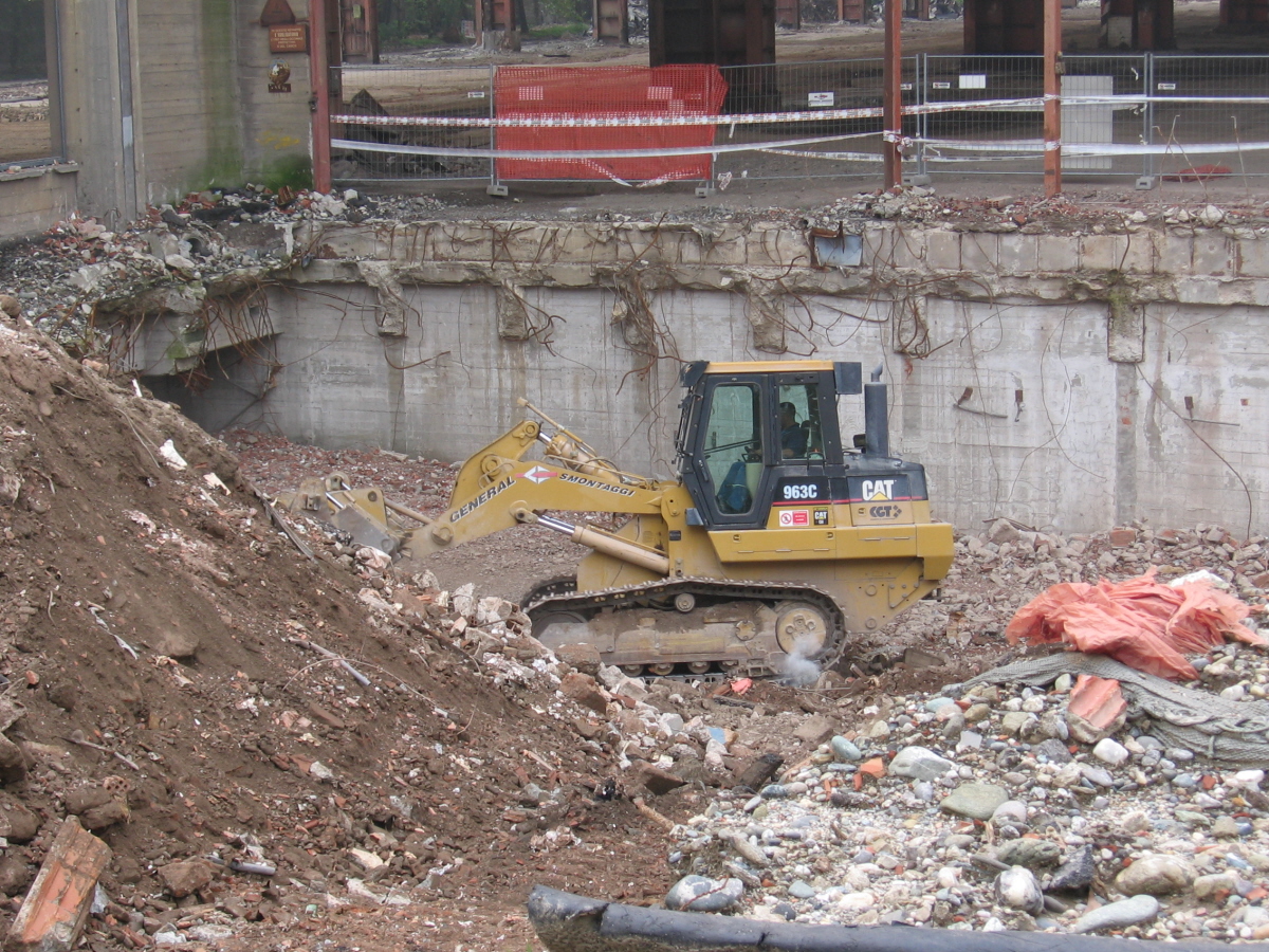Riempimento sottostazione elettrica (preparazione