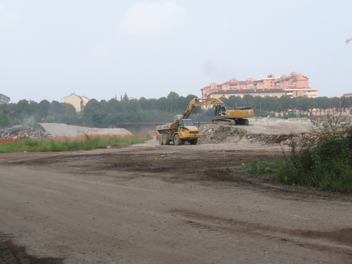 Riempimento sottostazione elettrica (preparazione