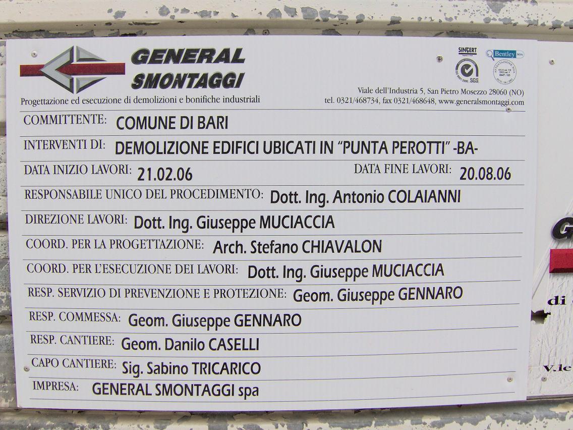 tabellone lavori....