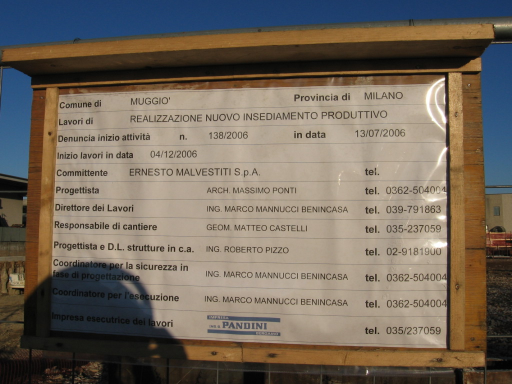 cartello cantiere