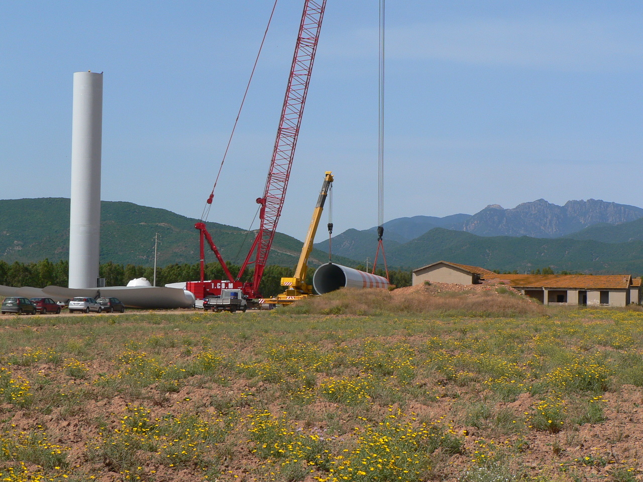 Montaggio della torre eolica