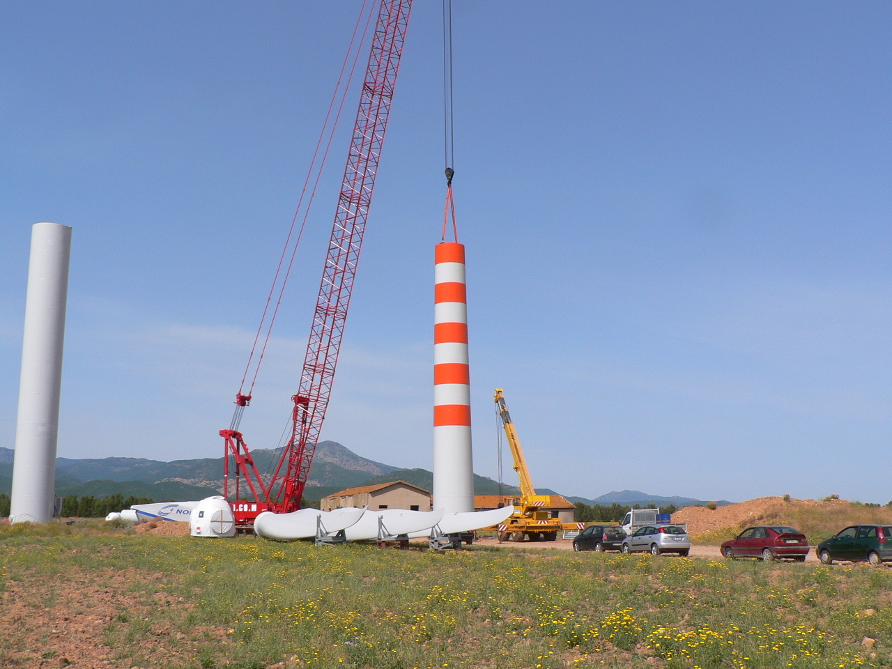 Montaggio della torre eolica