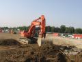 chiusura scavo con Hitachi Zaxis 350LCN