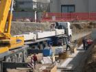 montaggio prefabbricati:Liebherr e Volvo