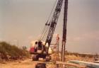 Ruston Bucyrus RB19 palancolata in c.a. per banchinamento Darsena anni '80 a San Giorgio di Nogaro (UD)