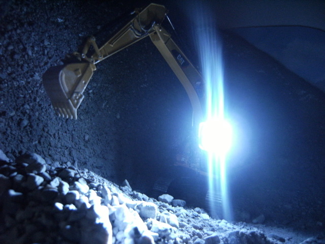 lavori notturni in cava