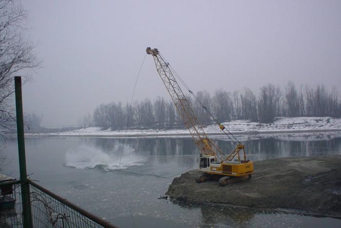 dragaggio ticino(Pavia)