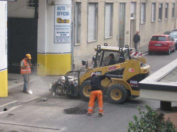 lavori stradali vie Galilei e Verdi a Muggiò impresa Cereda