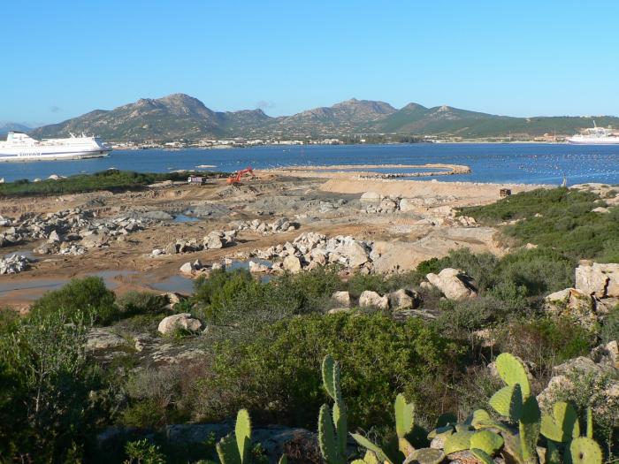 Foto panoramica del cantiere