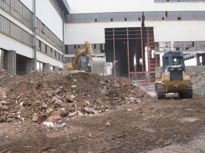 Riempimento sottostazione elettrica (preparazione