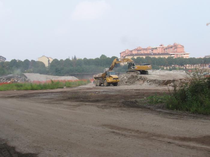 Riempimento sottostazione elettrica (preparazione