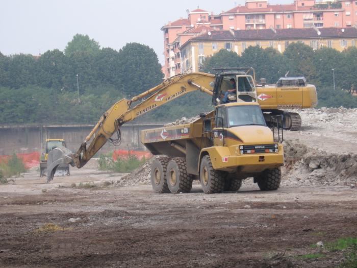 Riempimento sottostazione elettrica (preparazione