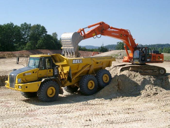 hitachi zaxis 460 e dumper bell