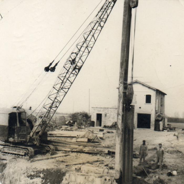 Ruston Bucyrus 19RB estrazione Larssen con colonna e t aglie anni '70