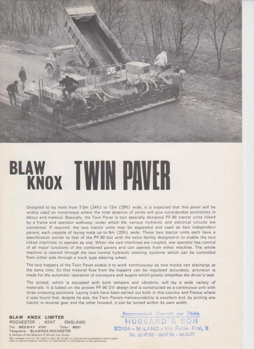 Blaw Knox Twin Paver -stesa fino a 12m. 